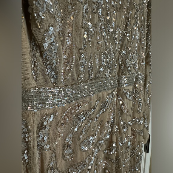 👗 NWT! Mac Duggal Sequin & Bead Long Sleeve Dress - Picture 9 of 15